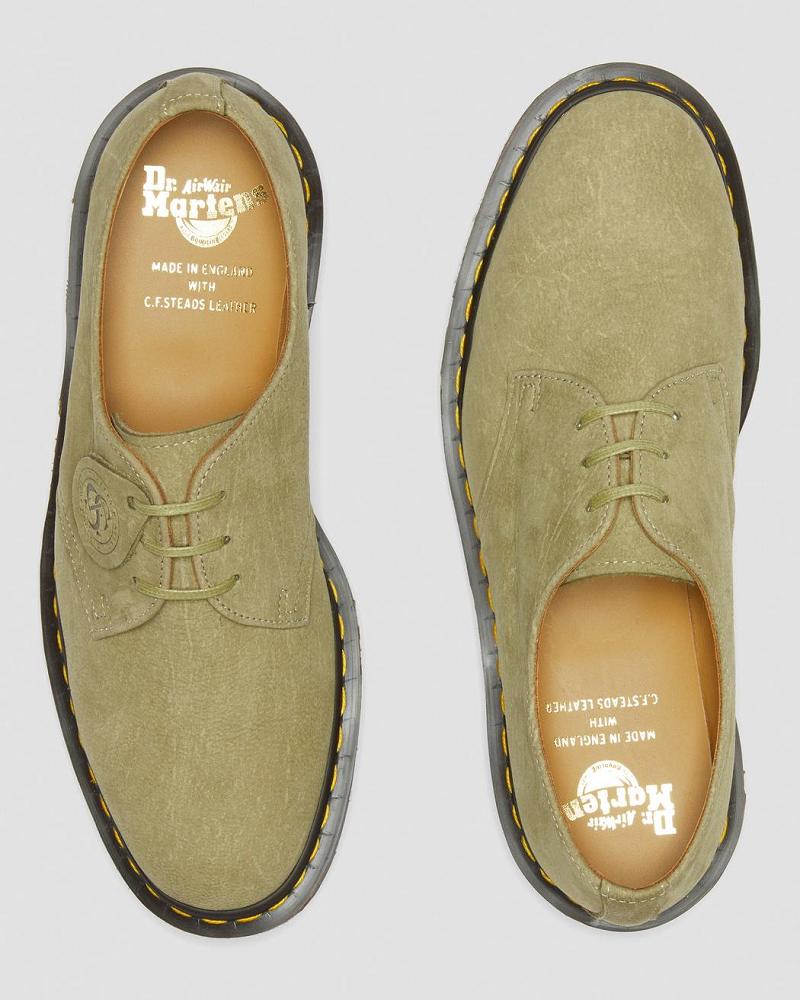 1461 Made in England Nubuck Bőr Oxford Cipő Női Zöld | HU 436LIS